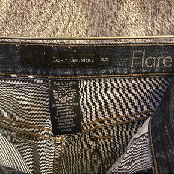 Calvin Klein Blue Jeans - Flare - size: 10 / length: 30 - Picture 4 of 4